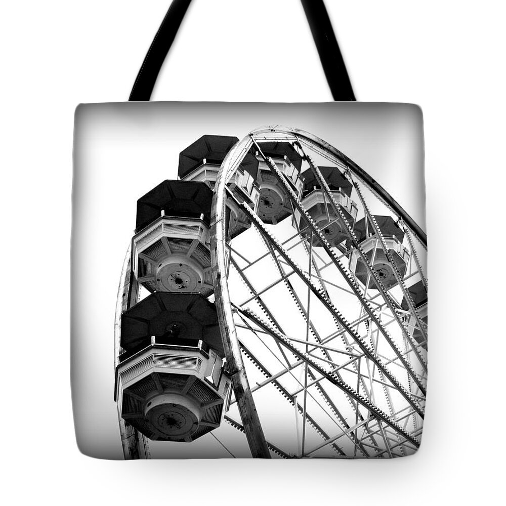 Black & White Tote Bag featuring the photograph Ride 'Em High by Jen Whalen