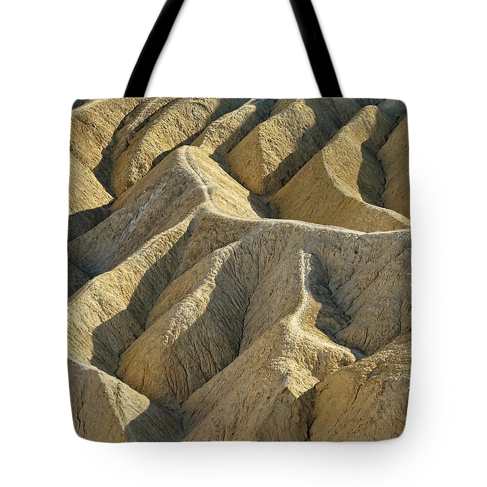 Death Valley National Park Tote Bag featuring the photograph Ridges of Light by Leda Robertson