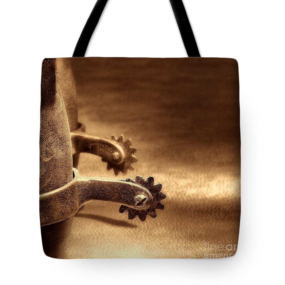 West Tote Bag featuring the photograph Riding Spurs by American West Legend By Olivier Le Queinec