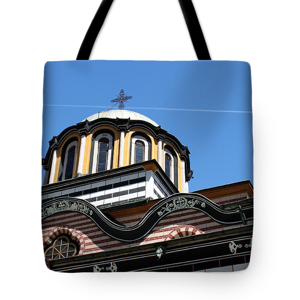 Bulgarian Monastery Tote Bag featuring the photograph Rila Monastery Photograph by Milena Ilieva