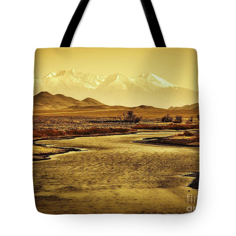 Digital Altered Photo Tote Bag featuring the photograph Rio Grande Colorado by Tim Richards