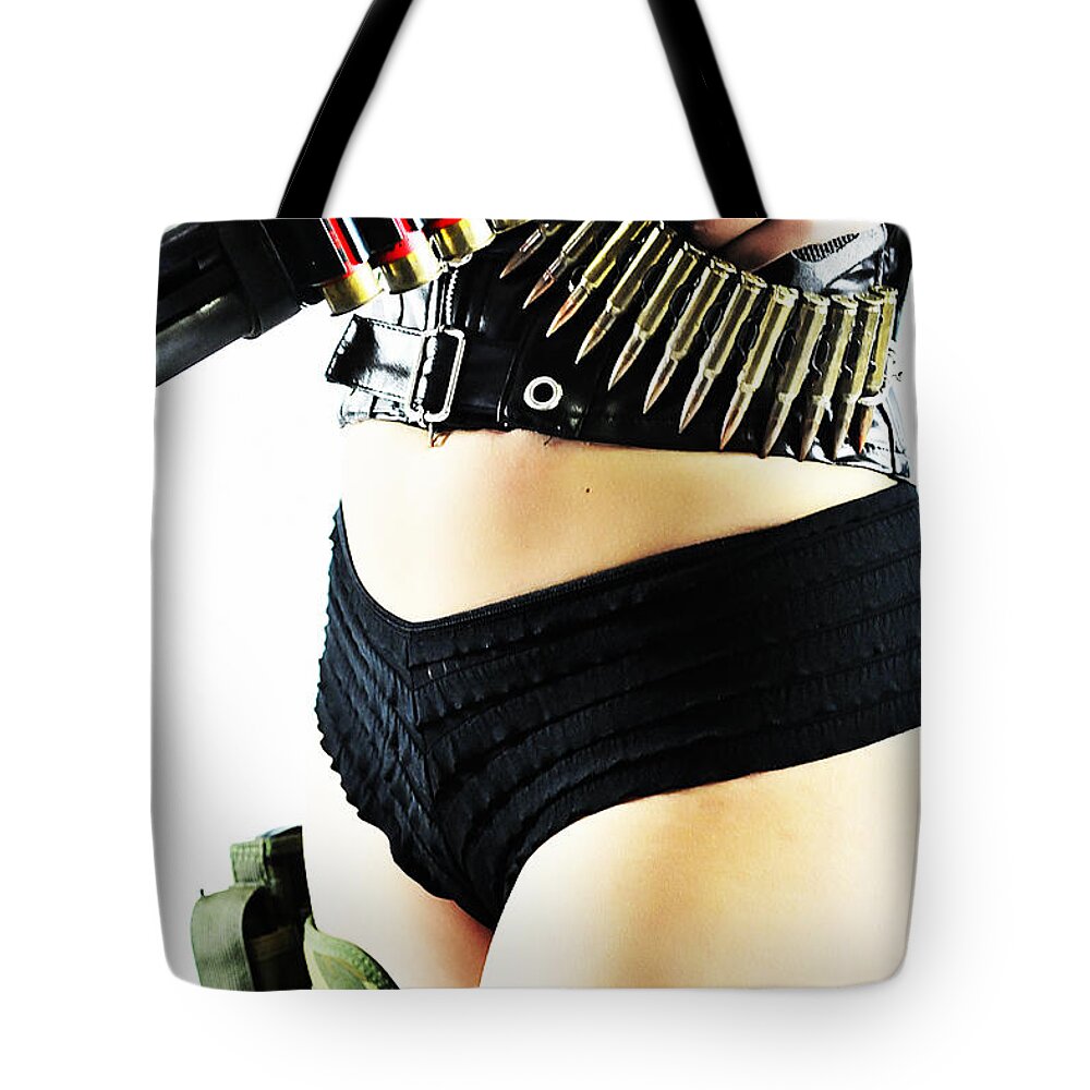 Fetish Photographs Tote Bag featuring the photograph Riot gear by Robert WK Clark