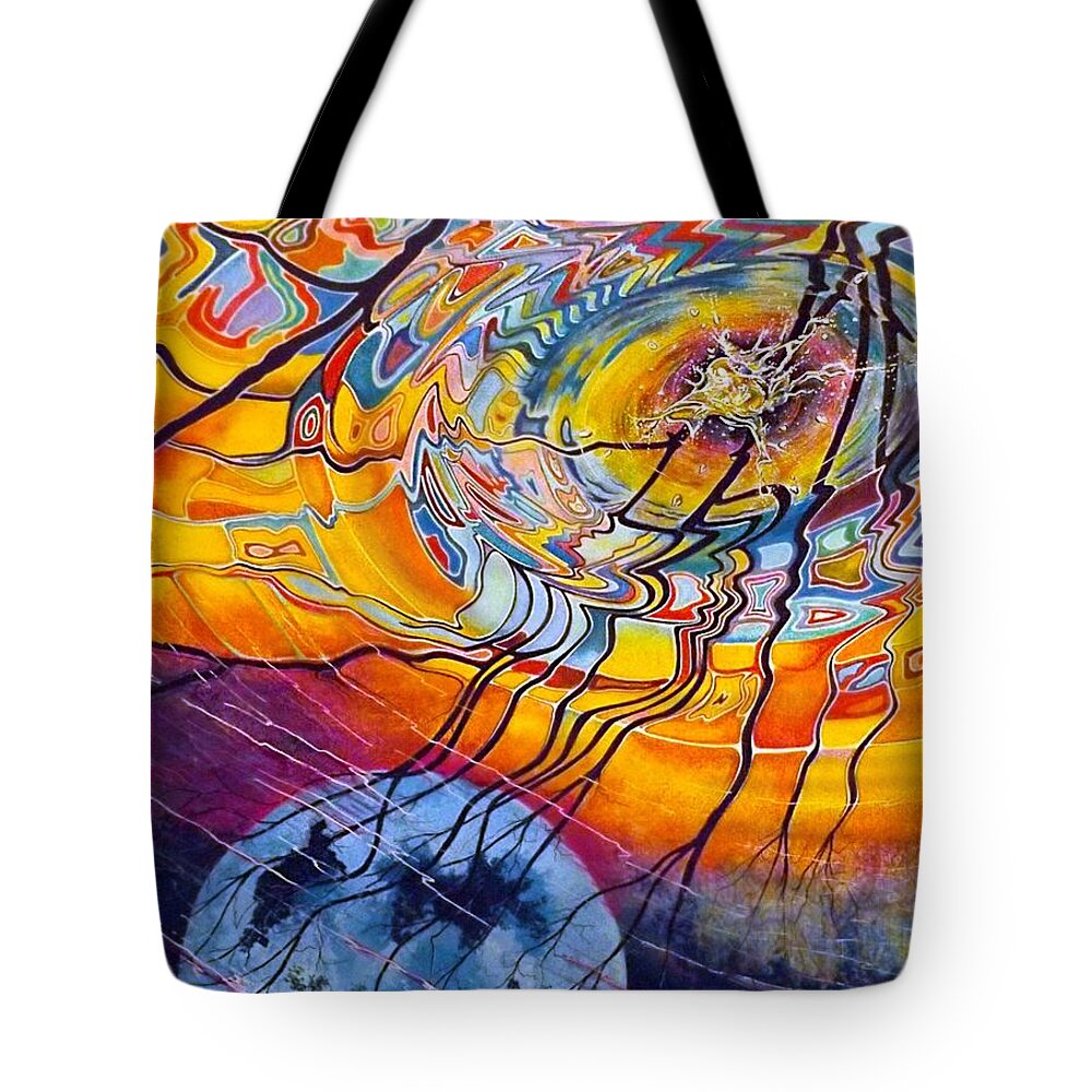 Drawing Tote Bag featuring the drawing Ripples by David Neace