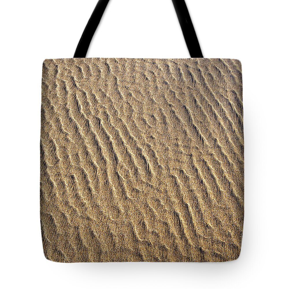Sand Tote Bag featuring the photograph Ripples in the Sand by Tim Gainey
