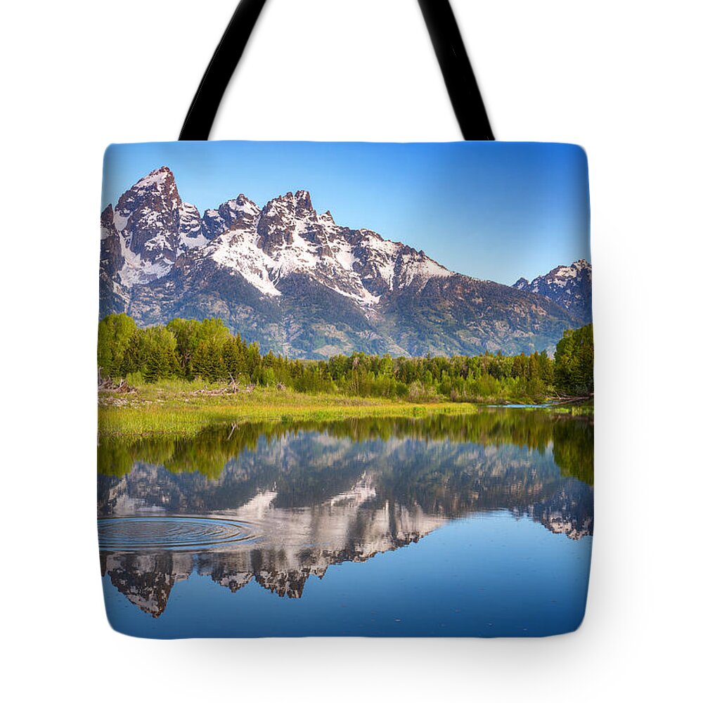 Mountains Tote Bag featuring the photograph Ripples in the Tetons by Darren White