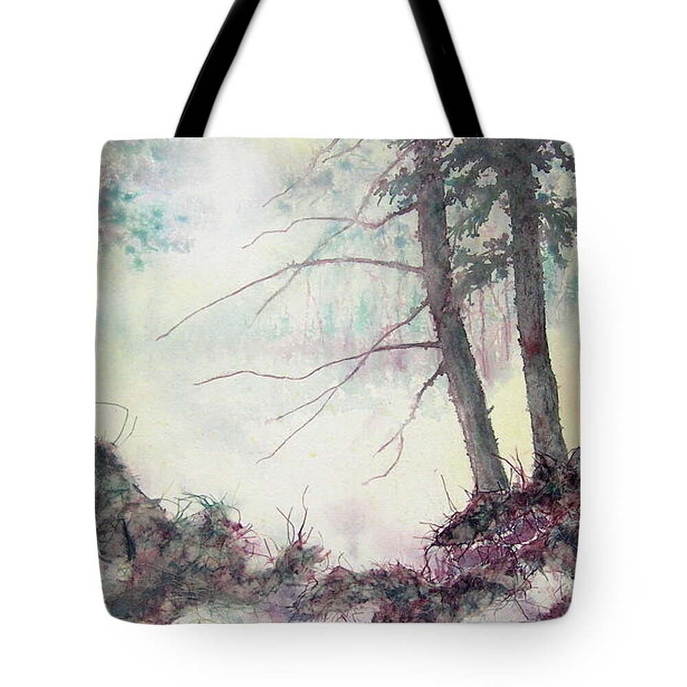 Watercolor Tote Bag featuring the painting Rising on the Morning Air by Carolyn Rosenberger