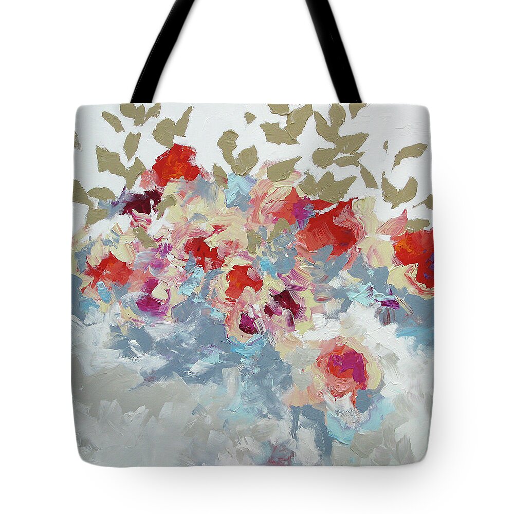 Painting Tote Bag featuring the painting River Bank by Linda Monfort
