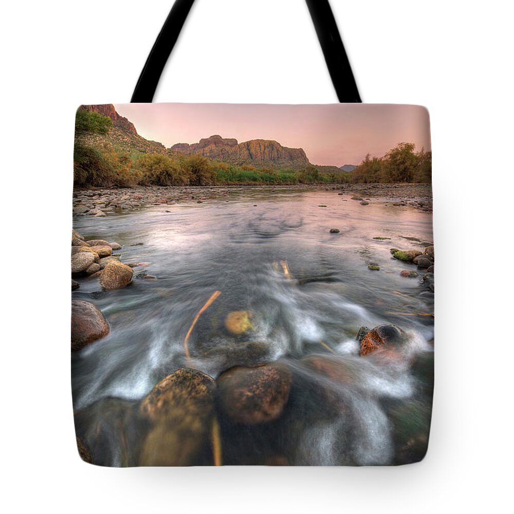 River Tote Bag featuring the photograph River Flow by Sue Cullumber