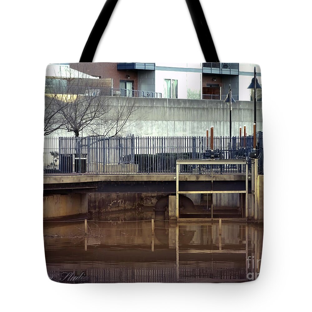 River Tote Bag featuring the photograph River Locks by Melissa Messick
