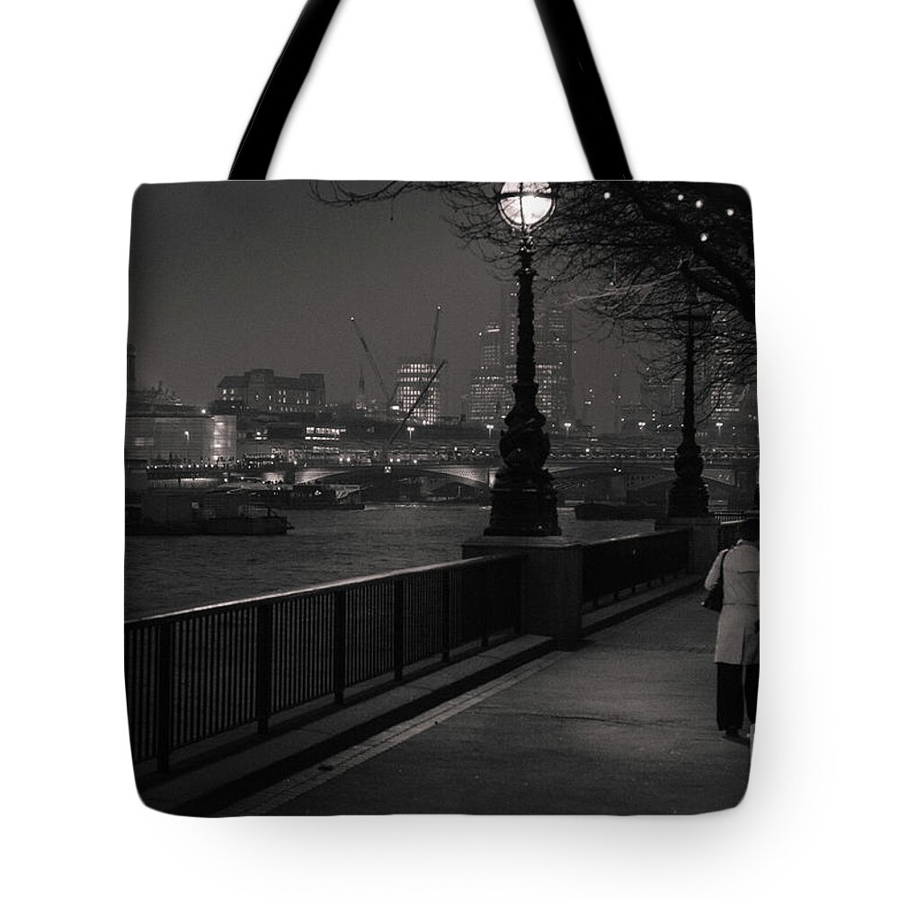 River Tote Bag featuring the photograph River Thames Embankment, London by Perry Rodriguez