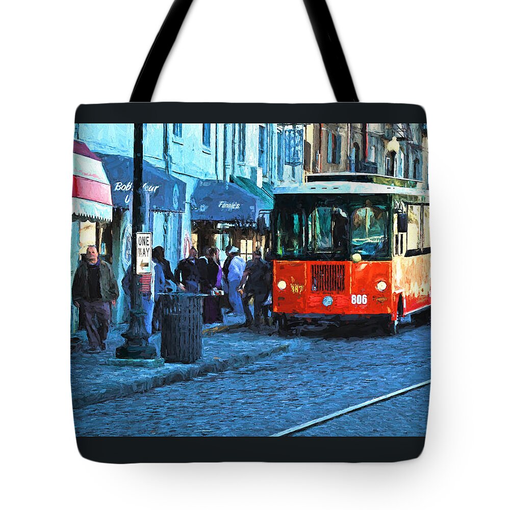 Art Prints Tote Bag featuring the photograph River Walk by Dave Bosse