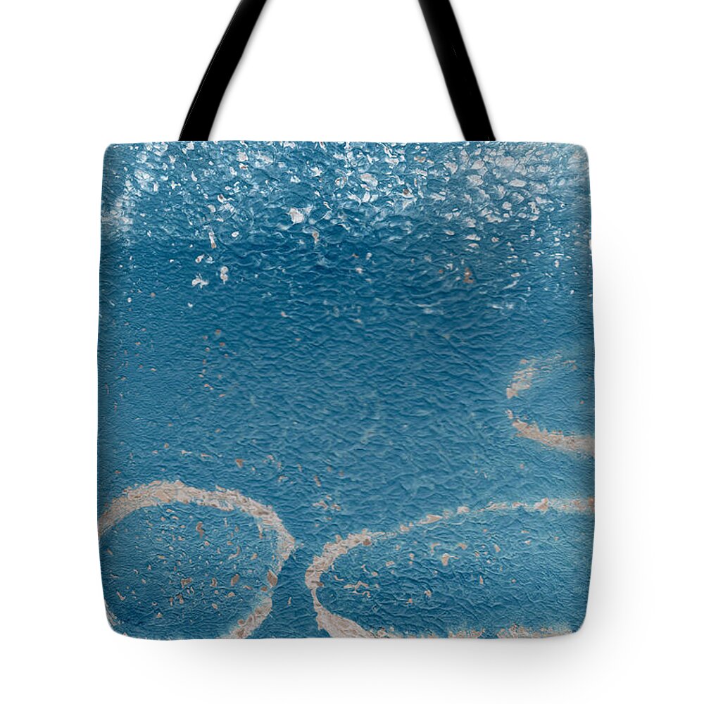 Abstract Tote Bag featuring the painting River Walk by Linda Woods
