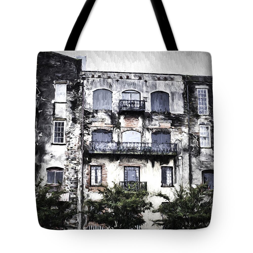Savannah Tote Bag featuring the photograph Riverview by Judy Wolinsky