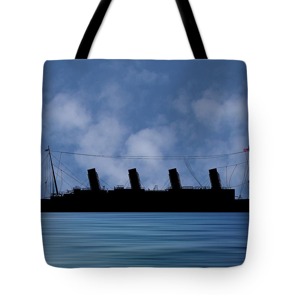 Rms Titanic Tote Bag featuring the photograph RMS Titantic v1 by Smart Aviation