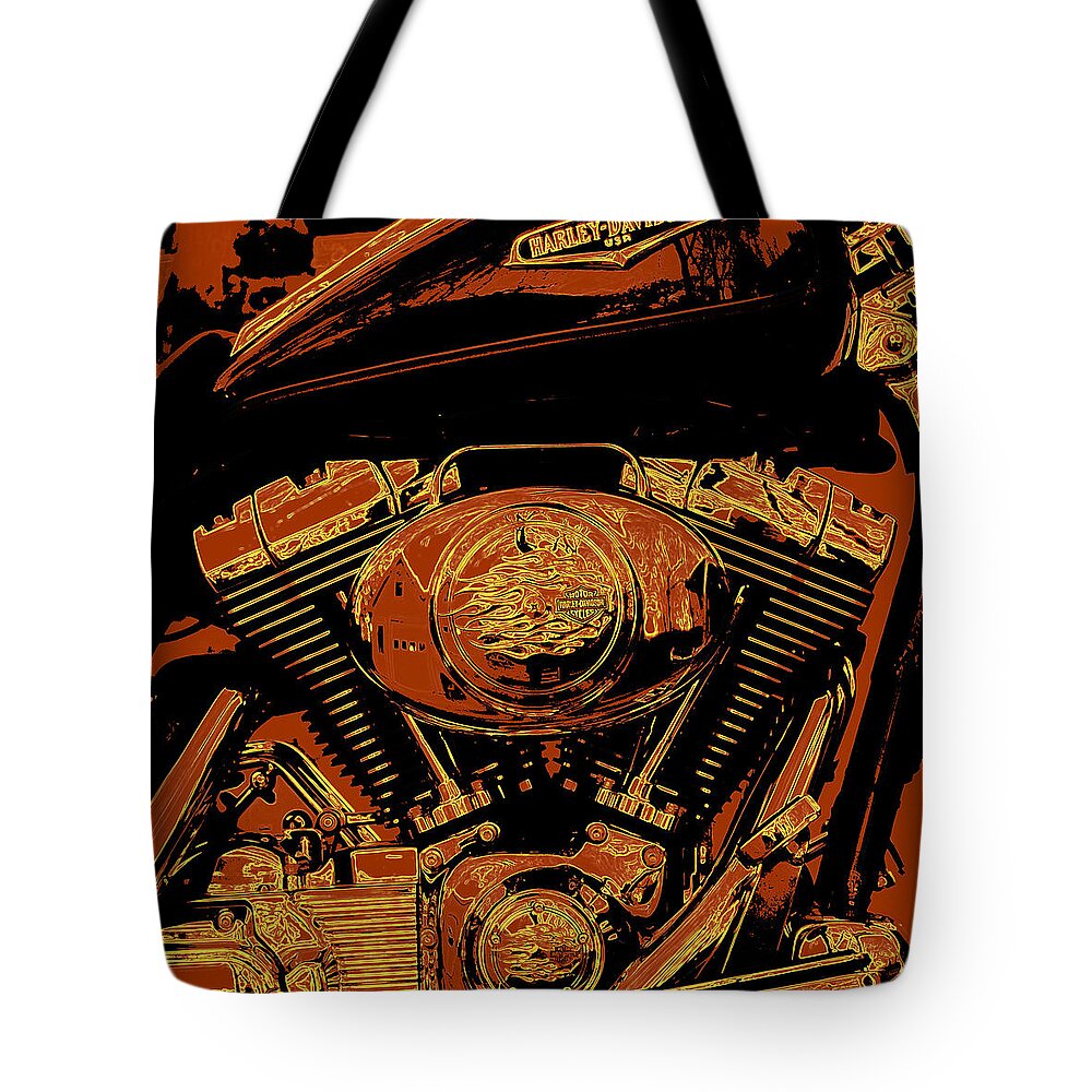 Modern Art Tote Bag featuring the painting Road King by Gary Grayson