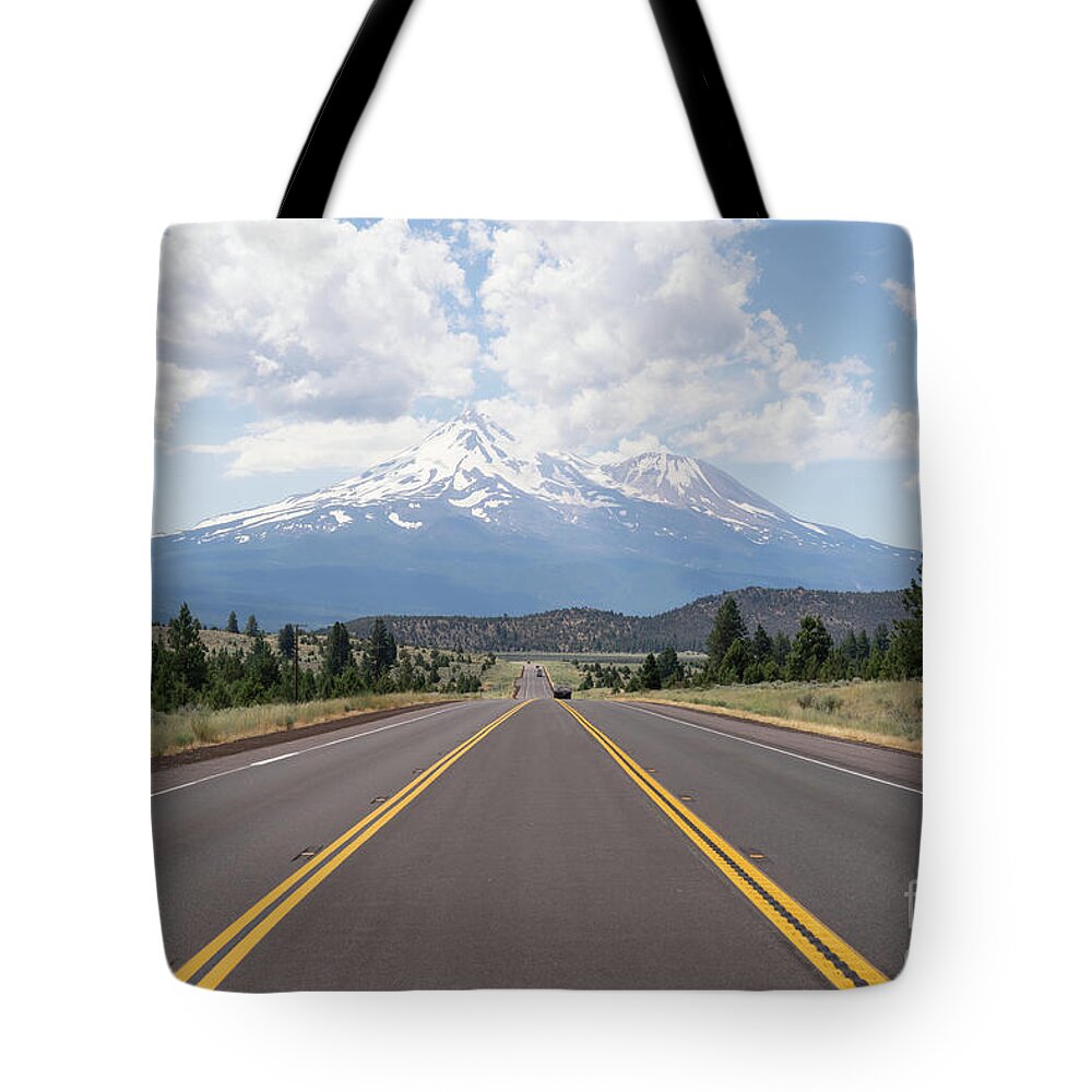 Wingsdomain Tote Bag featuring the photograph Road To Mt Shasta California DSC5048 by Wingsdomain Art and Photography
