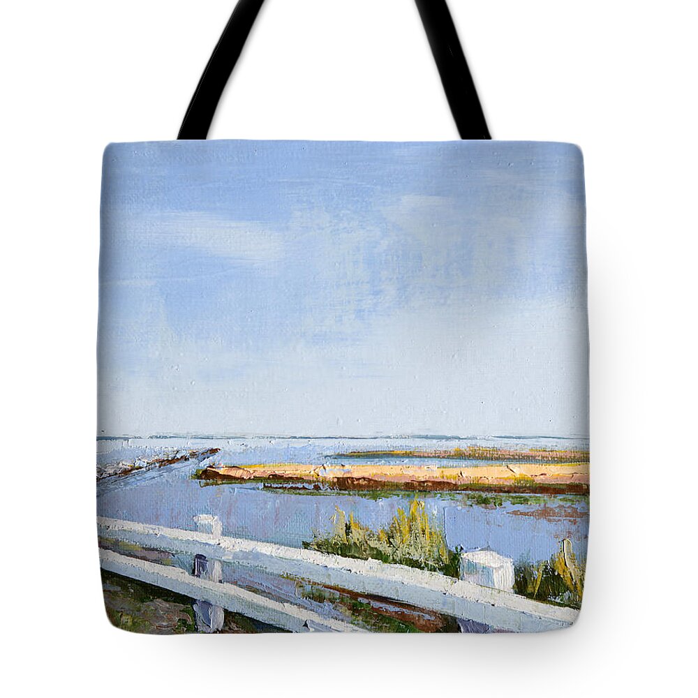 Provincetown Tote Bag featuring the painting Roadside P-Town by Trina Teele
