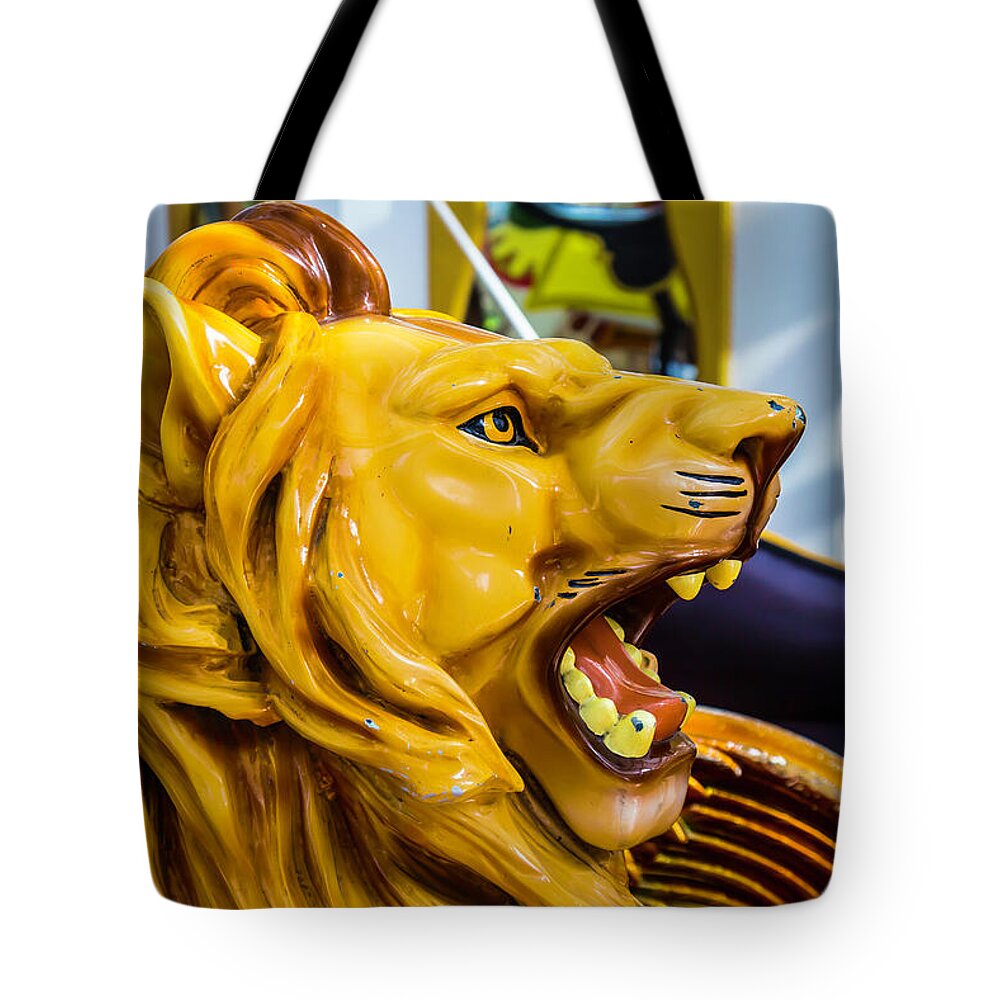 Magical Carousels Tote Bag featuring the photograph Roaring Fair Ride by Garry Gay