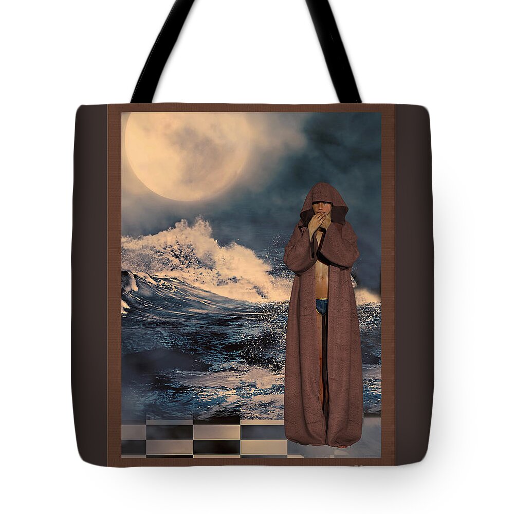 Renderosity Fine Art Print Digital Painting Acrylic Tote Bag featuring the mixed media Robed by Barbara Milton