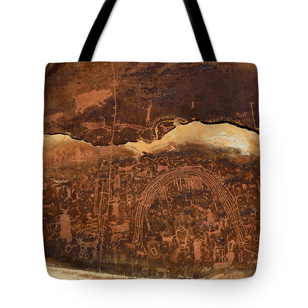 Rochester Tote Bag featuring the photograph Rochester Creek Petroglyph Panel 1 by Tranquil Light Photography