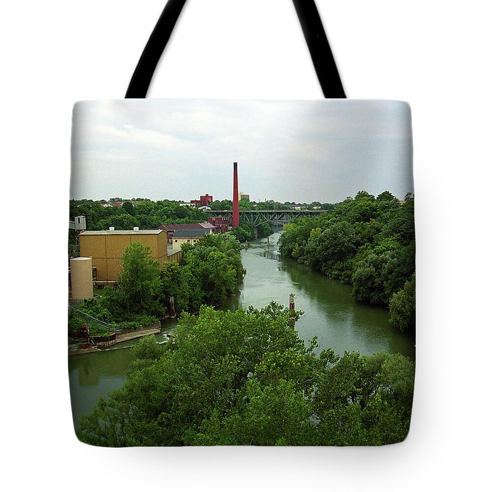 America Tote Bag featuring the photograph Rochester, NY - Genesee River 2005 by Frank Romeo