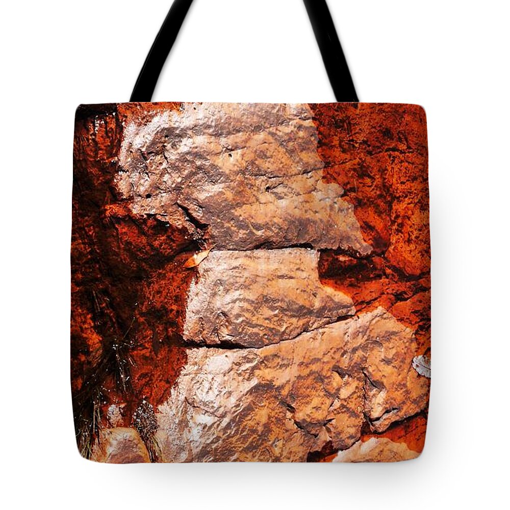 Abstract Tote Bag featuring the photograph Rock Abstracts of Litchfield N P #1 by Lexa Harpell