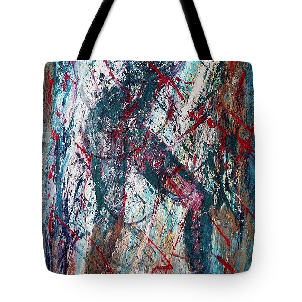 Beautiful Tote Bag featuring the painting Rock And Roll by Jarmo Korhonen aka Jarko