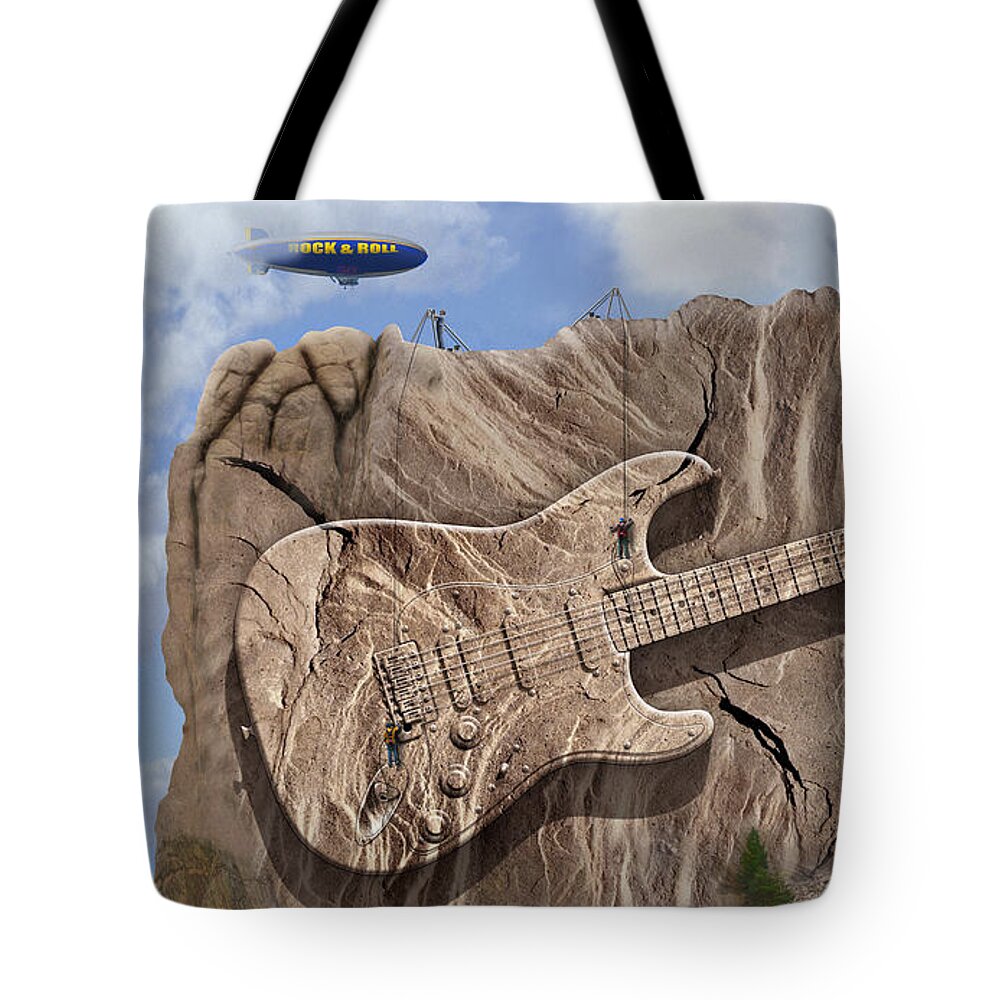 Surrealism Tote Bag featuring the photograph Rock and Roll Park 2 by Mike McGlothlen