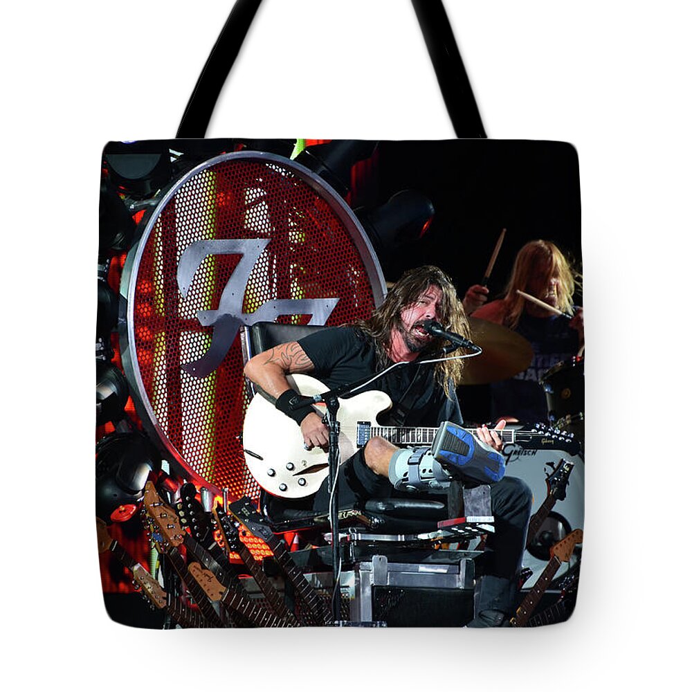 Dave Grohl Tote Bag featuring the photograph Rock Concert by La Dolce Vita