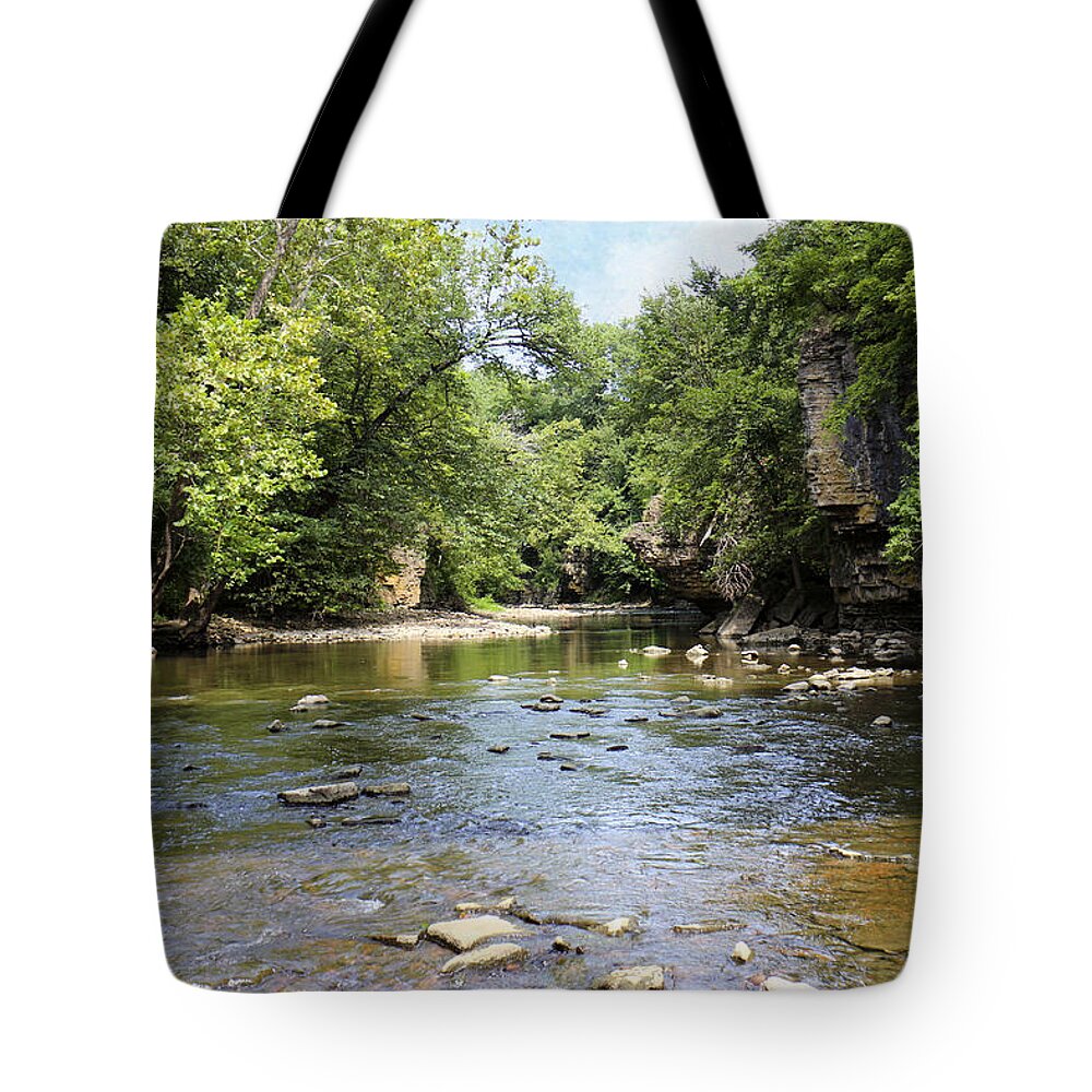 Water Tote Bag featuring the photograph Rock Creek by Scott Kingery
