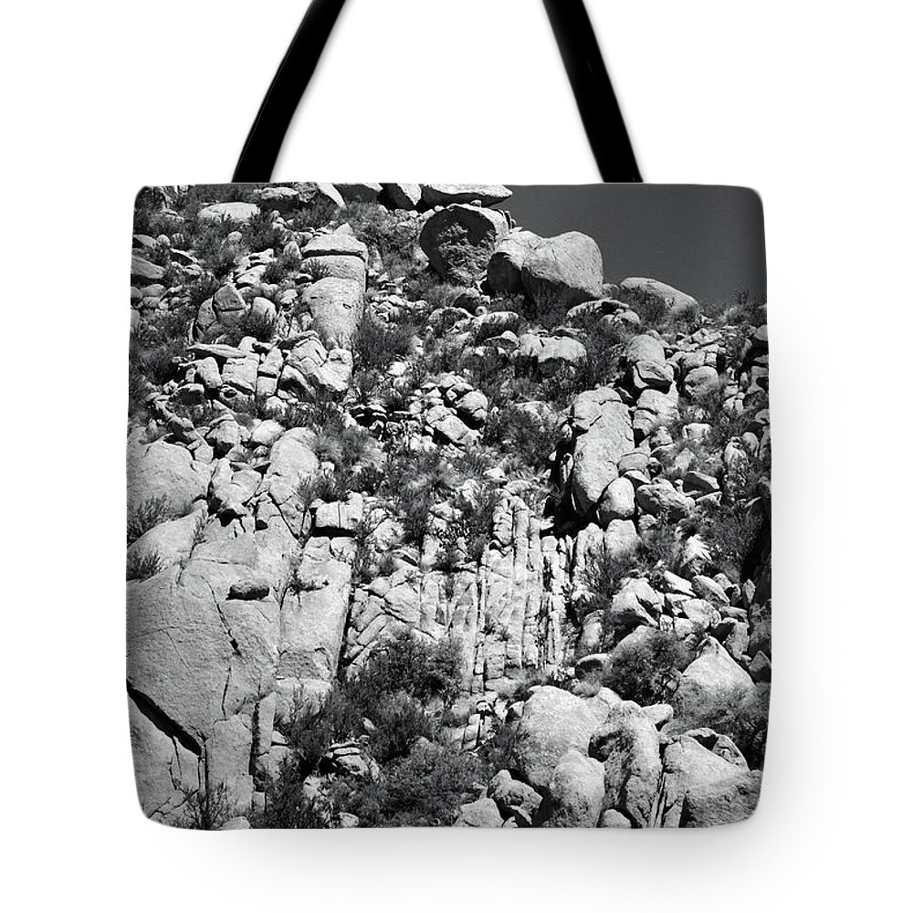 Landscape Tote Bag featuring the photograph Rock Face Sandia Mountain by Ron Cline