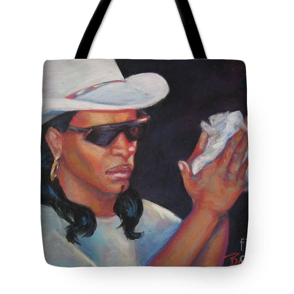 Rock In' Dopsie Jr. Tote Bag featuring the painting Zydeco Man by Beverly Boulet