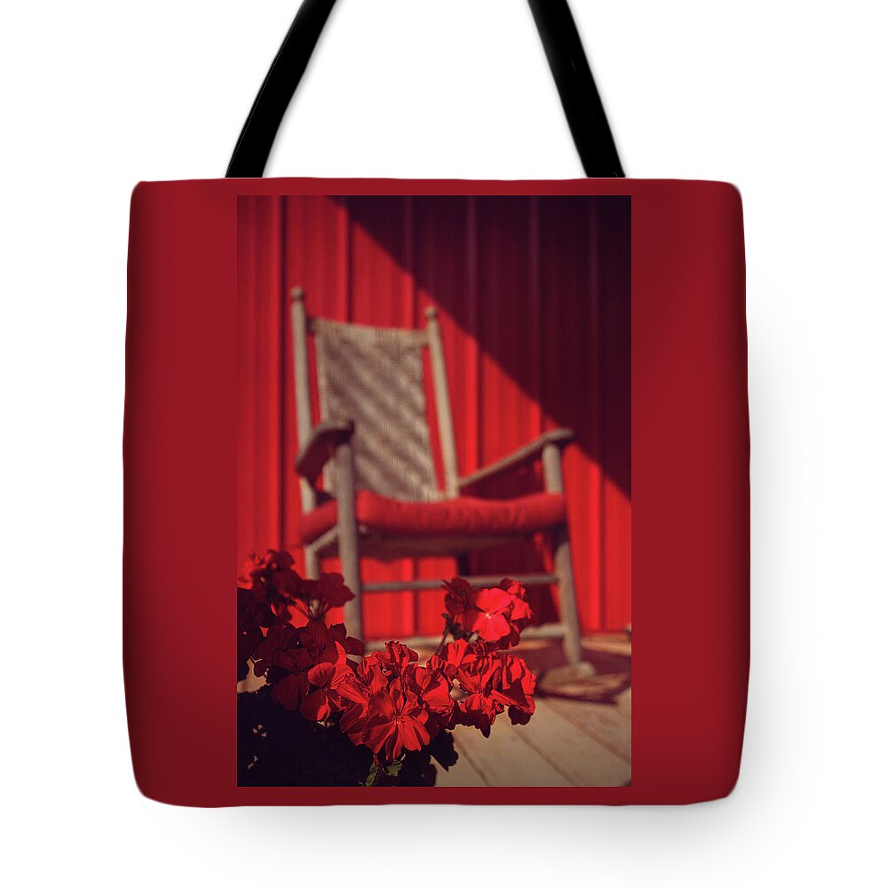 Red Tote Bag featuring the photograph Rockin' Red by Jessica Brawley