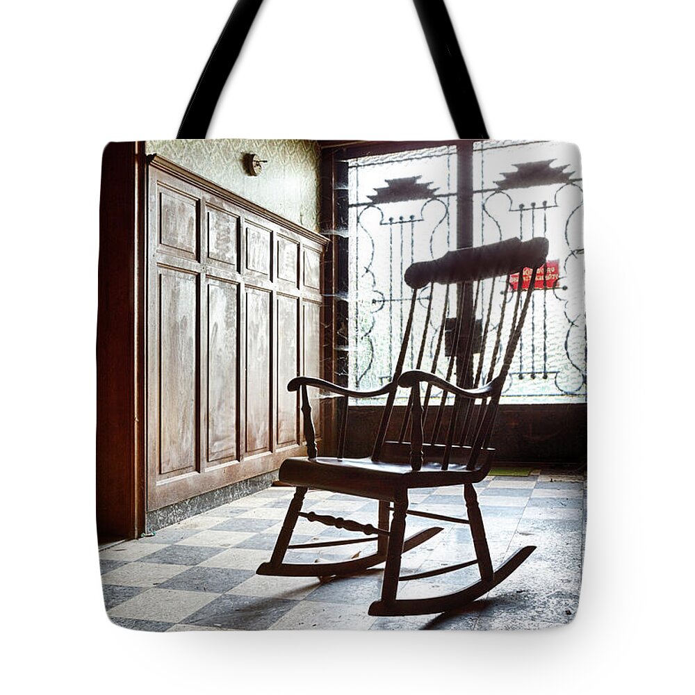 Rocking Chair Abandoned House Tote Bag For Sale By Dirk Ercken
