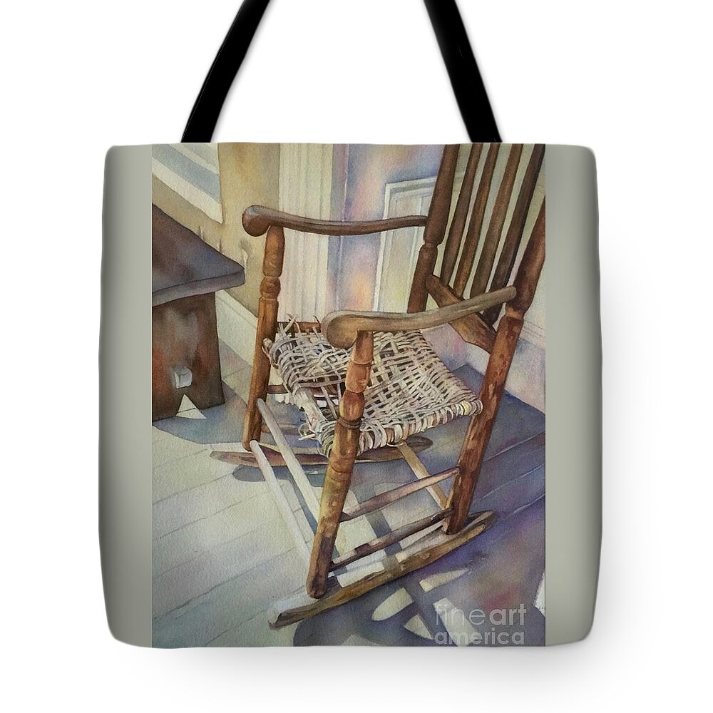 Rocking Chair Tote Bag featuring the painting Rocking Chair by Francoise Chauray