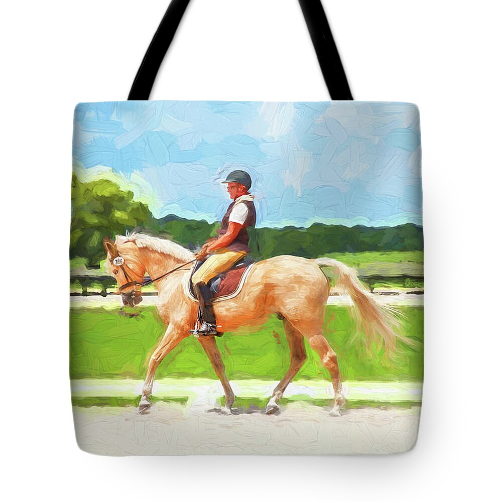 Rocking Horse Stables Tote Bag featuring the photograph Rocking Horse Stables Ocala Florida by Rich Franco