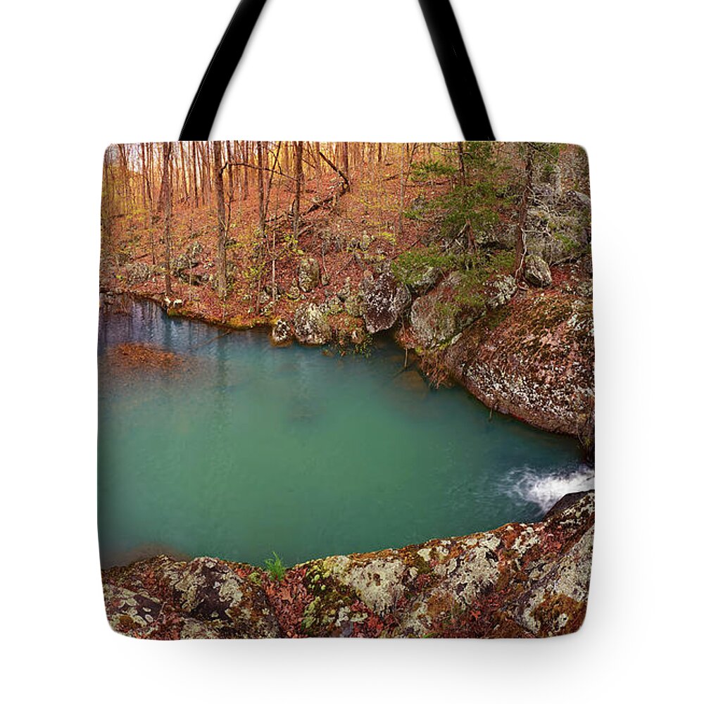 Cascade Tote Bag featuring the photograph Rockpile Mountain Shut-ins by Robert Charity