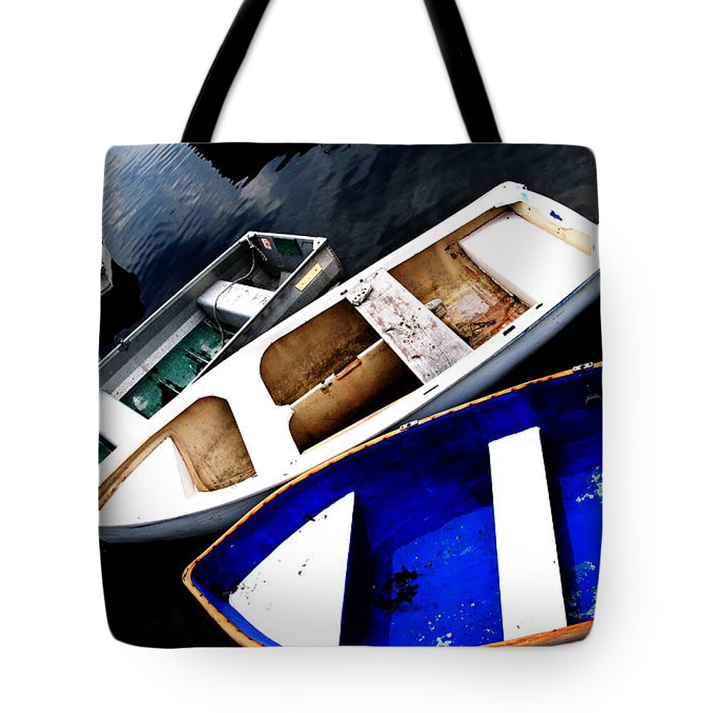 Rockport Tote Bag featuring the photograph Rockport - Boat Collection by Jacqueline M Lewis