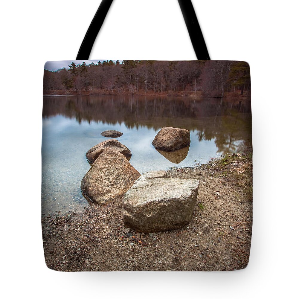New England Tote Bag featuring the photograph Rocks by Brian MacLean