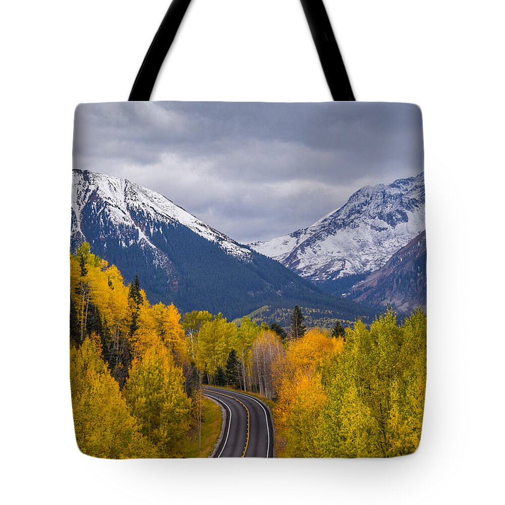 Colorado Tote Bag featuring the photograph Rocky Mountain Hwy by Rand Ningali