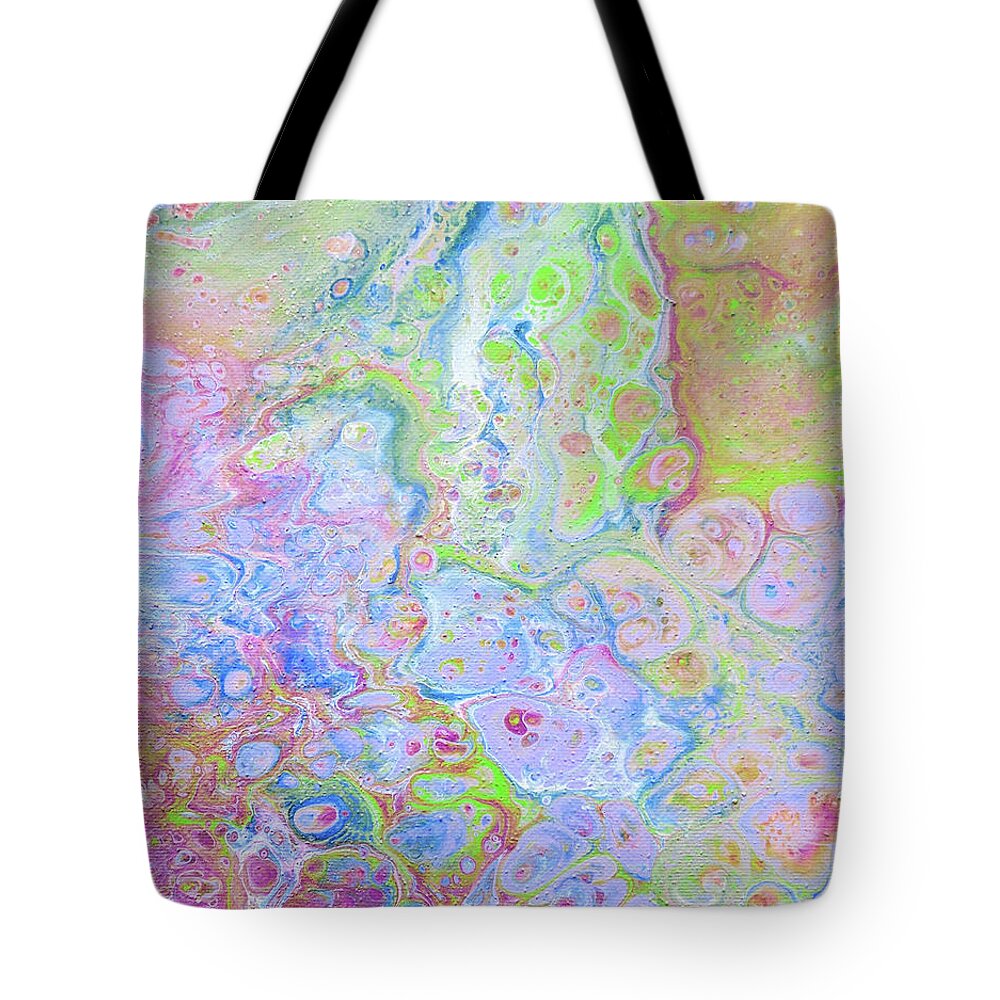 Rocky River Tote Bag featuring the painting Rocky river by Sarabjit Singh
