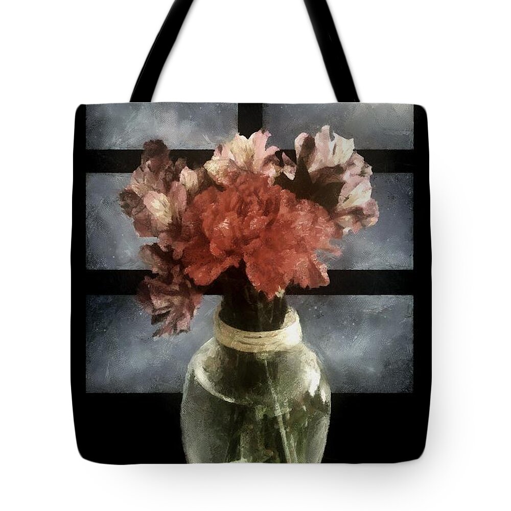 Still Life Tote Bag featuring the painting Romance in Danish Modern by RC DeWinter