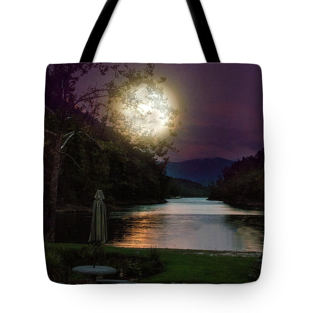 Moon Tote Bag featuring the photograph Romantic Novel Moon by Jolynn Reed