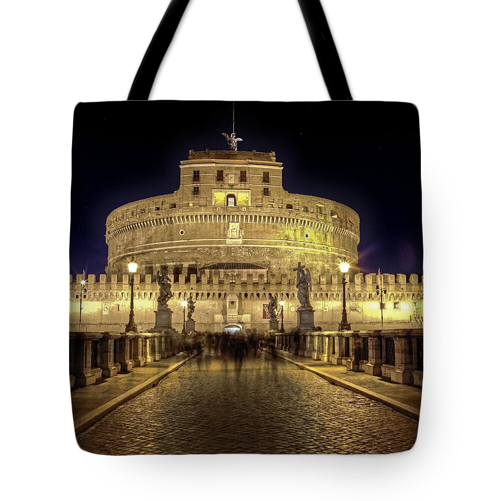 Angelo Tote Bag featuring the photograph Rome castel sant angelo by Joana Kruse