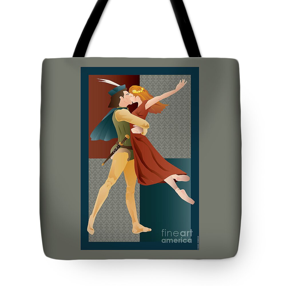 Romeo And Juliet Tote Bag featuring the digital art Romeo and Juliet ballet by Joe Barsin