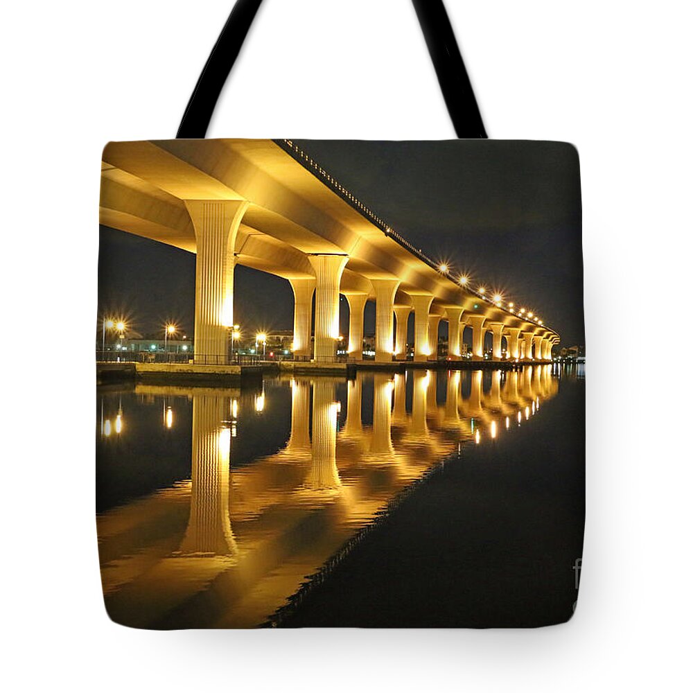 Bridge Tote Bag featuring the photograph Roosevelt Reflection by Tom Claud