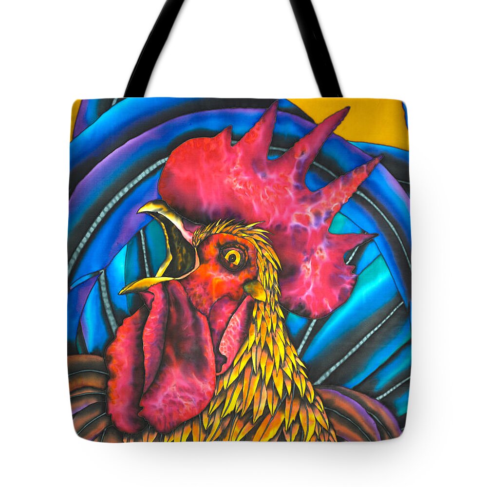 Rooster Tote Bag featuring the painting Rooster by Daniel Jean-Baptiste