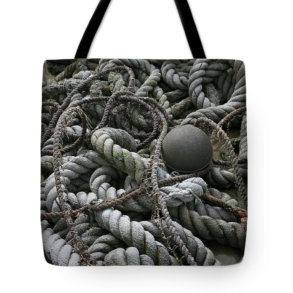 Ropes Tote Bag featuring the photograph Ropes and Lines by Timothy Johnson