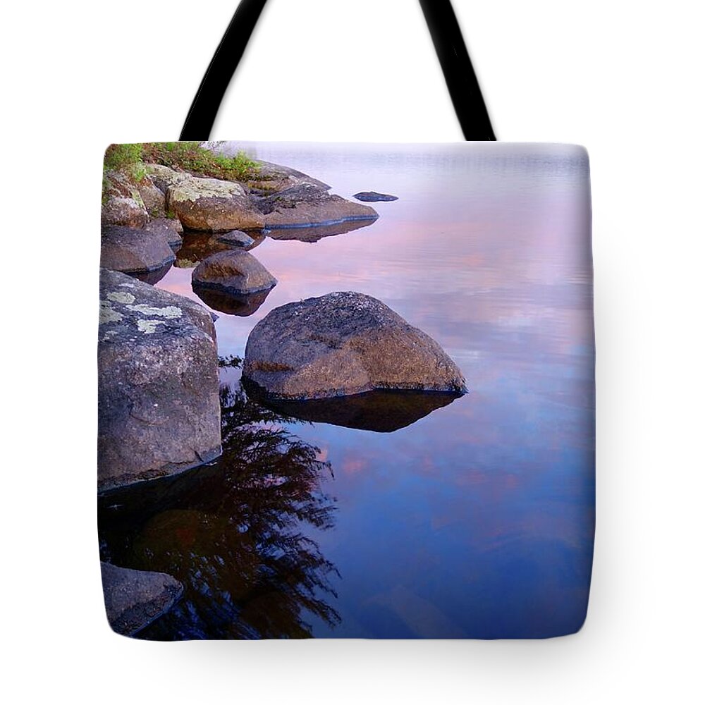 Lake Jeanette Tote Bag featuring the photograph Rose Colored Morning by Sandra Updyke