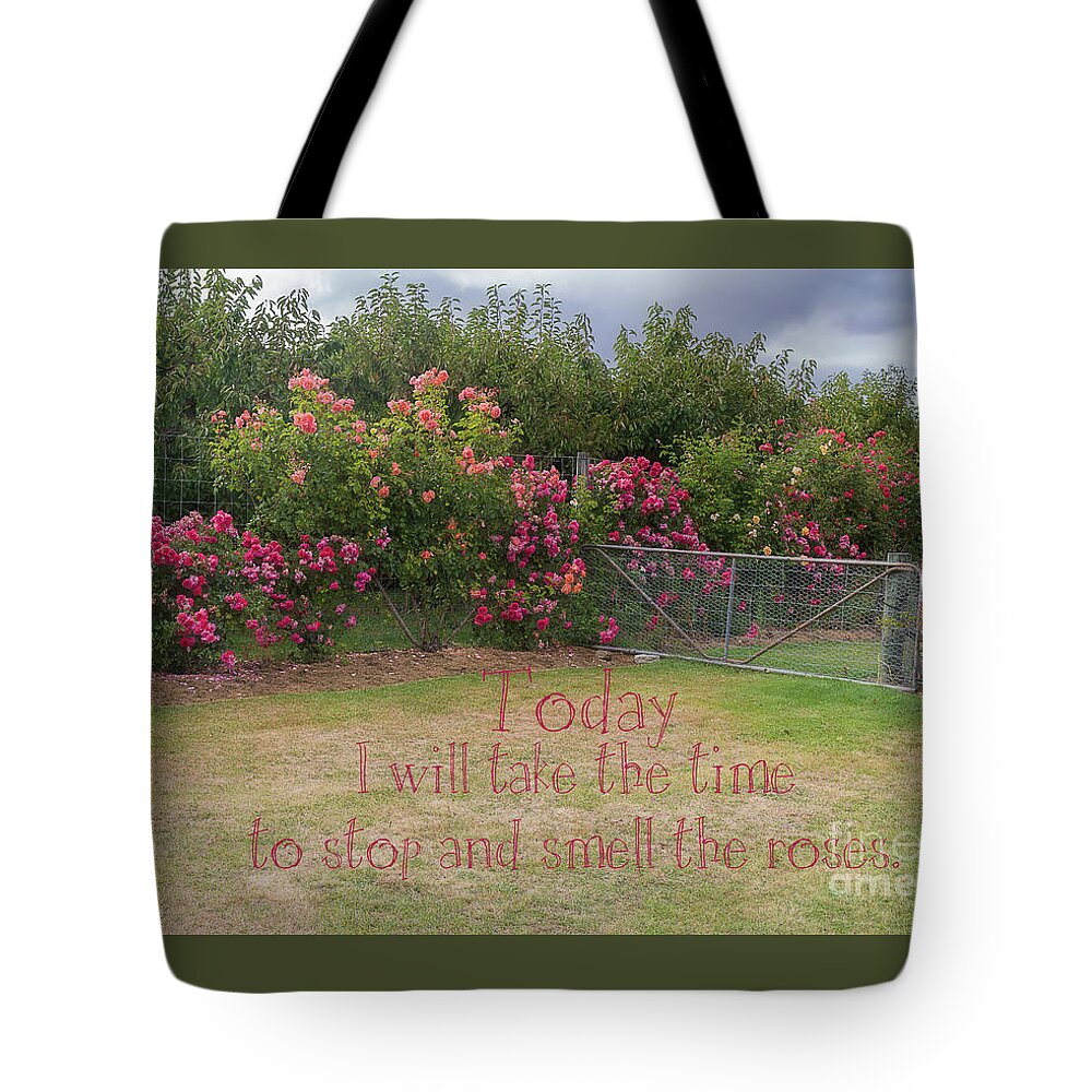 Floral Tote Bag featuring the photograph Rose Garden by Elaine Teague